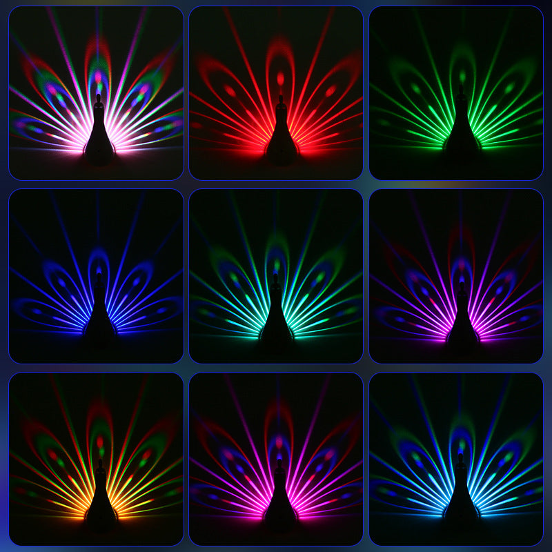 Colorful Peacock Wall Lamp